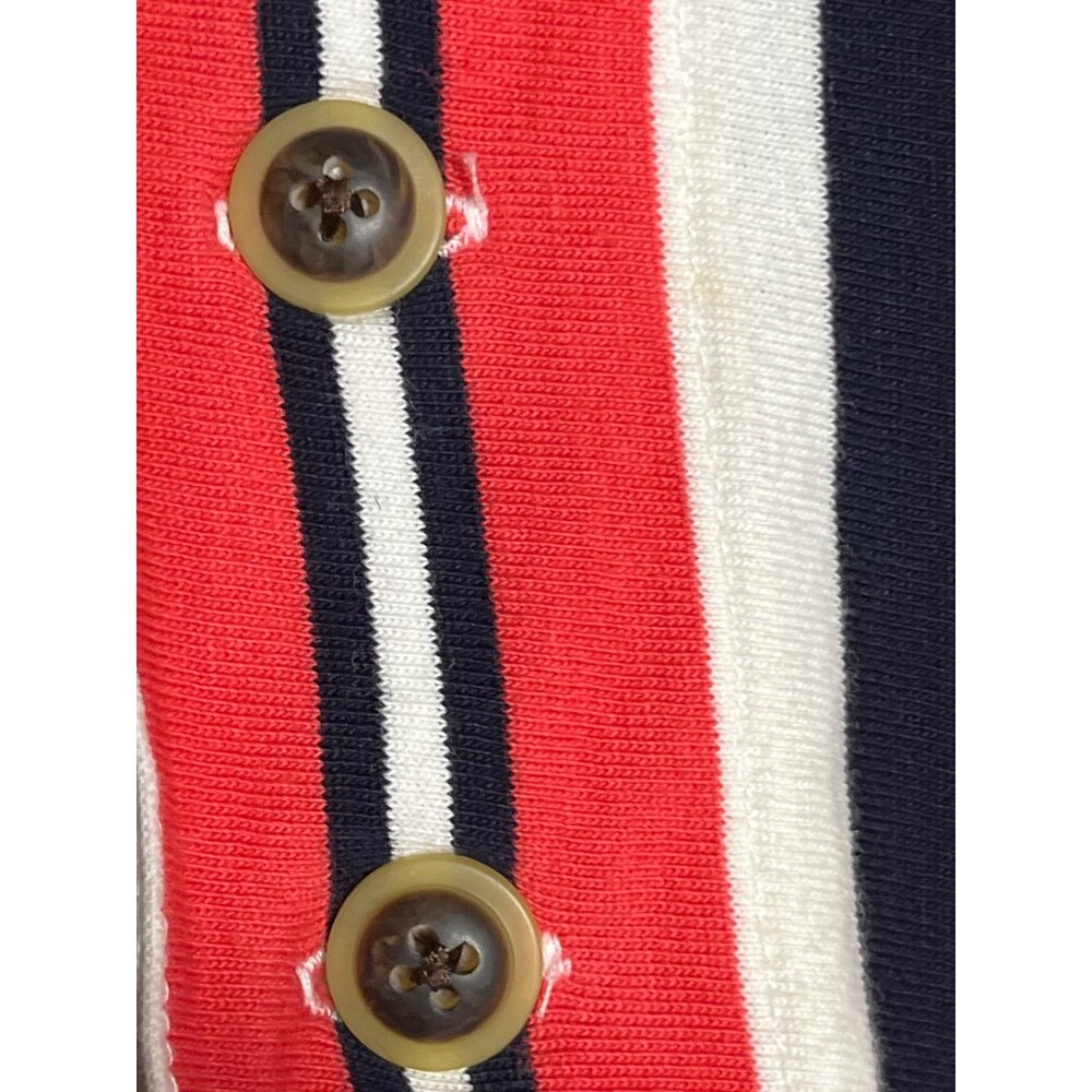 Cutter & Buck Golf Shirt Polo Cotton Summer Classic Tomato Red Striped Mens XLT - Picture 10 of 10